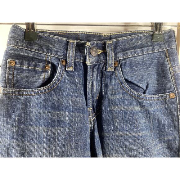 Levi's 527 Slim Bootcut Fit Red Tab Blue Jeans Crisp Boy's Size 10 23x25 - Picture 4 of 10